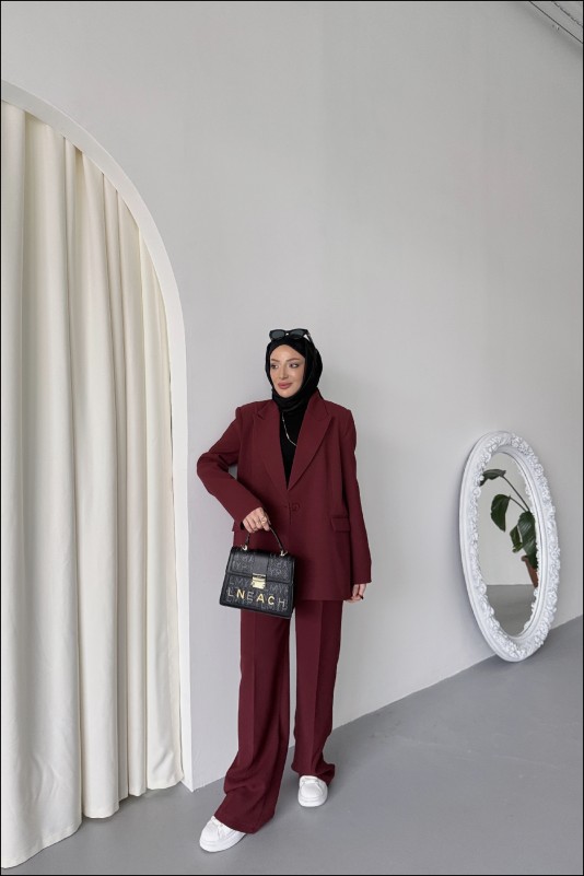 Bordo Aurora Blazer Takım