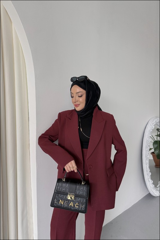 Bordo Aurora Blazer Takım