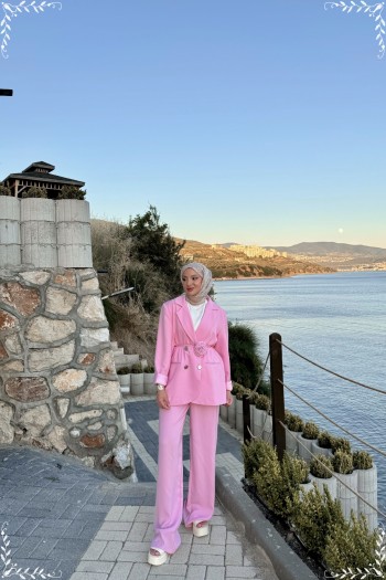 Pembe Bonica Blazer Takım