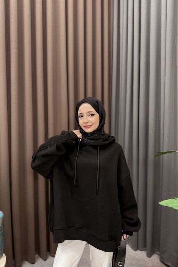 Siyah Oversize Sweat